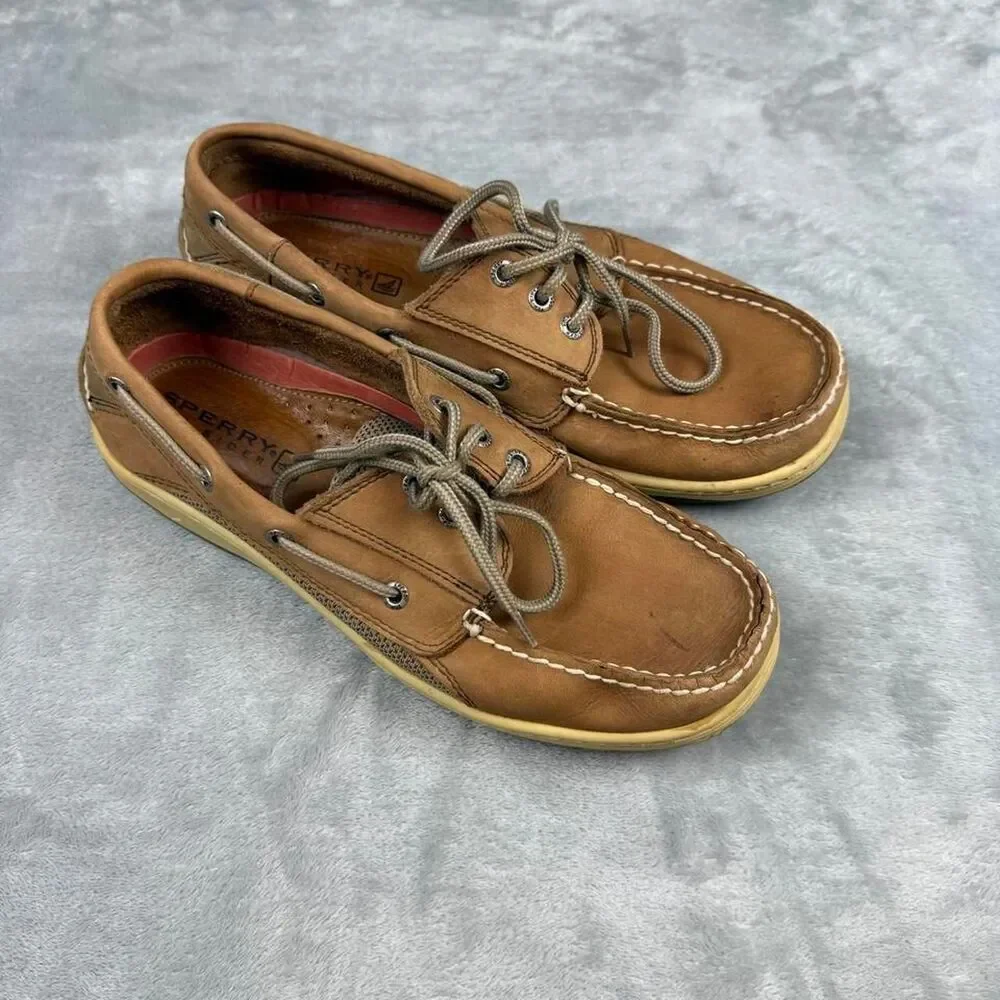 Sperry Men's Brown and Tan Boat-shoes